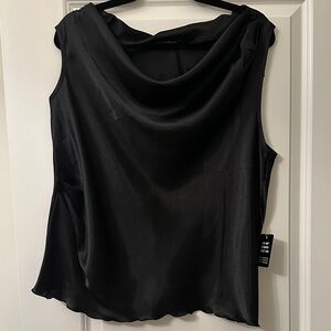 Express Sleek Black Cowl Neck Blouse